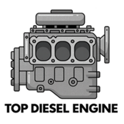 Logo top diesel engine - ko nền